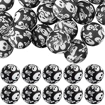 SUNNYCLUE Halloween Perlen – 160 Stück Totenkopf-Skelett, 13 Mm, Acryl, Für Schmuck & Deko