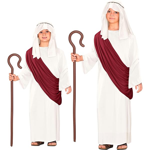 Costume Angelo Per Bambino - Vestito Natale, Recite, Carnevale | Con Aureola E Cintura | Taglia 128 Cm (5-7 Anni) - Foto 10