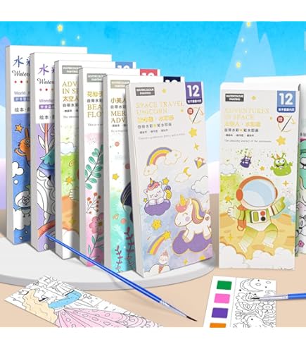 NANASUGUR Aquarel kleurboek met waterverf schilderpapier
