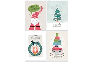 ‎KOKO LORA KOKO&LORA® Weihnachtskarten mit Umschlägen (4er Set) - Premium Grußkartenset mit Kuvert - moderne, weihnachtliche Faltkarten