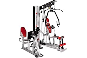 BH Fitness TT Pro G156, Stazione multifunzione di allenamento, Unisex-Adulto, Argento/Nero/Rosso, 174cm x 188cm x 214cm