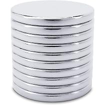 Confezione da 12 magneti al neodimio super forti, potenti magneti terre rare con adesivo bifacciale per frigorifero, fai da te, edifici, scientifici, artigianato e magneti da ufficio, 3 x 0,3 cm