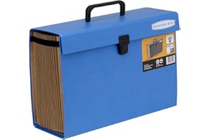 Fellowes Bankers Box - Clasificador de fuelle con 19 secciones y cierre de seguridad, color azul