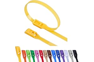 CYCLALON 100 fascette piatte 350 x 7,6 mm, per parchi giochi, castelli gonfiabili, piscine a palline, bambini, durevoli, presa forte (Giallo) (Giallo)