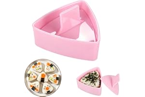 EUIOOVM Onigiri foremka do robienia sushi i trójkątna forma do onigiri, zestaw do produkcji z wyciskarką, dla dzieci i restauracji