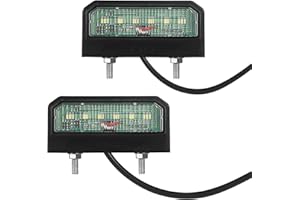 ‎AOHEWEI AOHEWEI 2 x LED Kennzeichenbeleuchtung Anhänger Nummernschildbeleuchtung Hinten 12~24V Wasserdicht Perfekt fürs Auto Anhänger LKW oder Boot