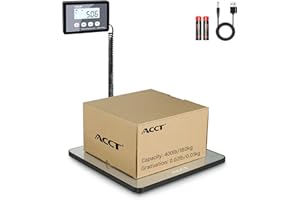 ACCT Shipping Scale, 400lb/1oz, Digital Postal Scale with Hold/auto-Off/Tare Function, Mail Scale for Packages/Pets/Luggage/Office, Batteries & USB Cable Included
