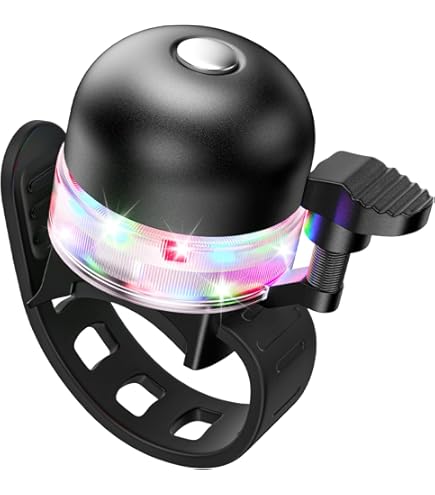 Campanello Bici Con Luci RGB - Suono Forte E Luci Colorate, Ricaricabile USB-C - Foto 7