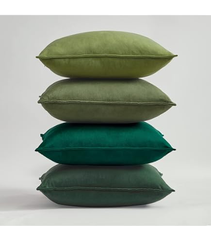Cuscino Verde 60x60 Cm In Velluto – Federa Per Cuscino Soleil D'Ocre, Poliestere Morbido, Per Divano E Camera Da Letto