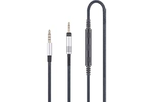 HANSNBY Audio Replacement Cable Compatible with Sennheiser HD598 HD598 SE, HD518 HD598 Cs, HD599 HD569 HD579 Headphone, Audio Cord Compatible with iPhone iPod iPad Apple with in-Line Mic Remote Volume Control