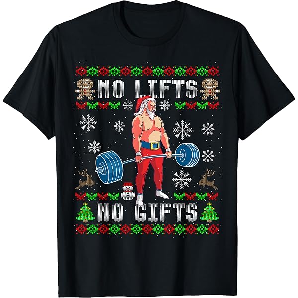 T-shirt Uomo 'Merry Liftmas' - Maglietta Divertente Per Palestra E Pesi