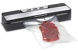 CASO VR 190 advanced - Envasadora al vacío doméstica - Hasta 50 ciclos sin parar posibles - costura de soldadura de 2,5mm, muy gruesa y resistente - Maquina al Vacio de Alimentos - negro