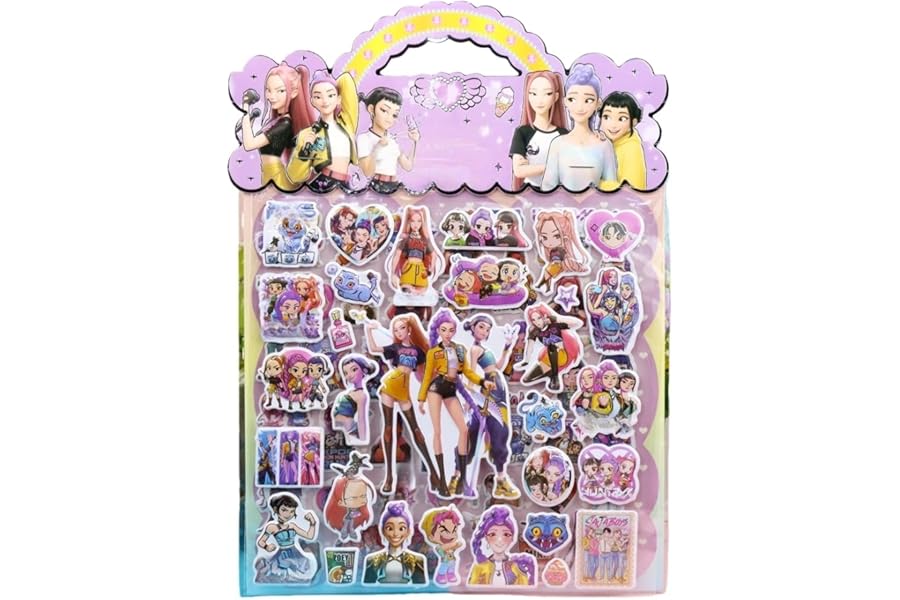 FASHION YO Kids Cartoon Puffy Stickers,Girls Kpop Hunters, 3D Stickers Variety Pack, Party Favor for Kids, Waterproof Stickers Cute Capybara (Kpop)