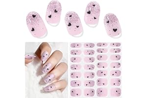 DUKASOU Uñas De Gel Pegatinas– 28 unidades pegatinas de uñas de gel autoadhesivas tiras de gel para lámpara UV larga duración tiras de esmalte de uñas gel pegatinas arte pegatinas DIY para mujer