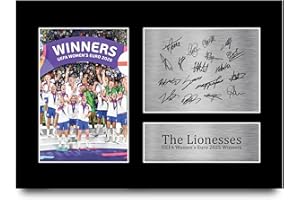 HWC Trading England Lionesses Euro 2025 Winners Printed Memorabilia Signed Autograph Photograph Display for Womens Football Fans and Supporters - A4