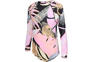 Aisyee Maillot de Bain Fille Manches Longues Rashguard Maillot de Bain pour Surf Natation Séchage Rapide 3-16 Ans