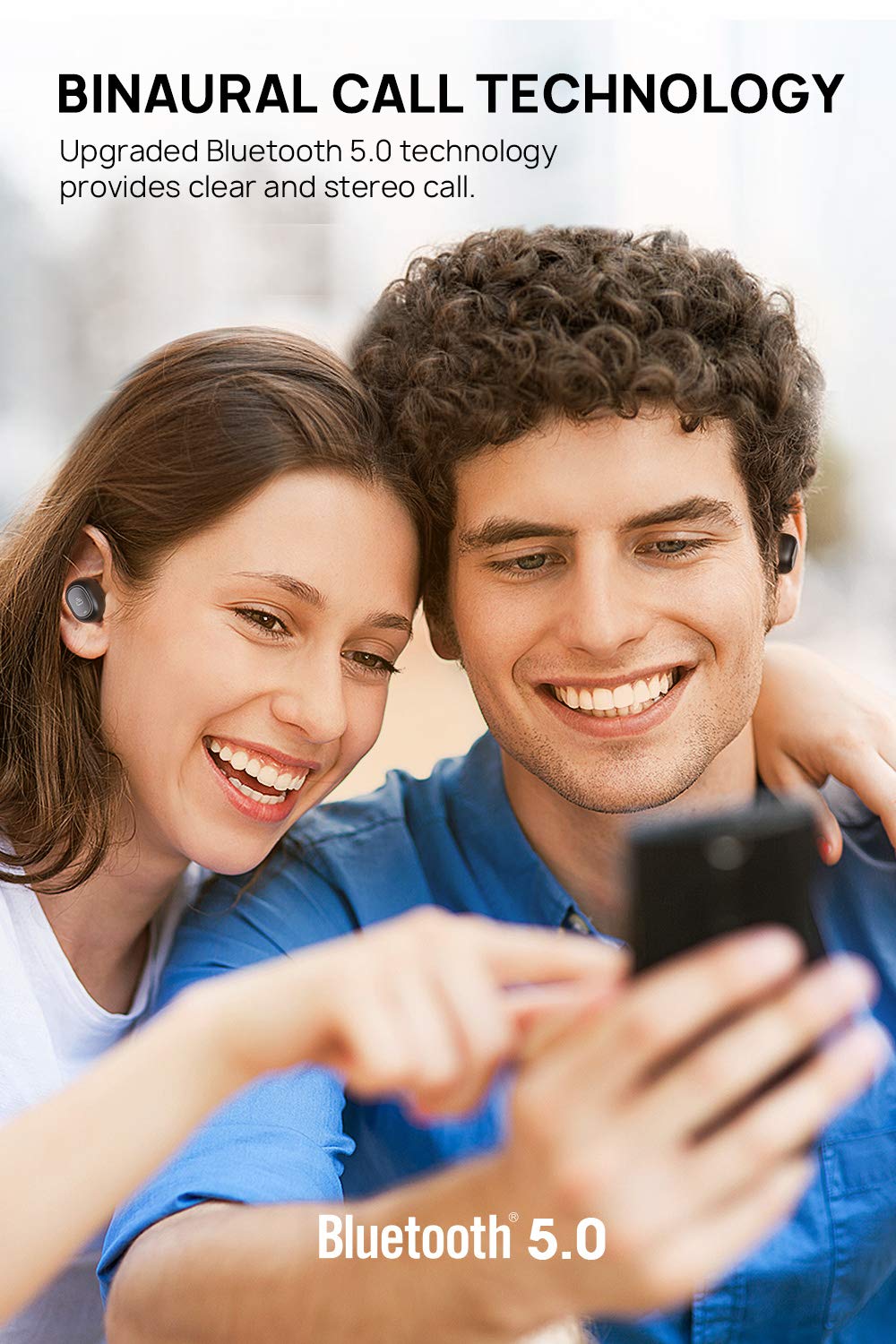 Auriculares-Bluetooth-Inalmbricos-50-Dudios-Air-TWS-Manos-Libres-Bluetooth-Cascos-Deportivos-Impermeable-con-reproduccin-de-4-Horas-Estreos-con-Micrfono-para-iOS-y-Android