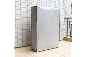 BPILOT Copertura del Condizionatore d'Aria Centrale for unità Esterne，600D Panno Oxford Suddividi Completi E Staccabile Impermeabile Coperchio, Proteggere da Foglie, Neve E Polvere (Color : Silver,