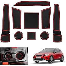 YEE PIN Rubberen matten Seat Ibiza type 6F / Seat Arona SUV accessoires interieur antislip matten voor middenconsole opbergdoos auto-onderdelen interieur (niet geschikt voor Ateca Fr model