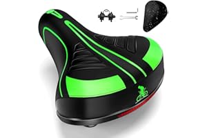 YUEYEE Wide Bike Seat Universal Extra Comfortable Oversized Bike Saddle Soft Thick Pad Bicycle Saddle Dual Shock Absorbing Bicycle Seat for Men and Women