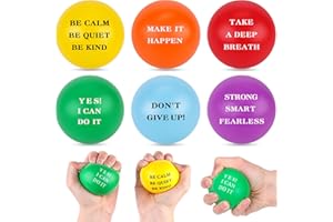 Koogel 6 Stück Stressball Erwachsene,Motivierende Anti Stress bälle Lustige Quetschball Squeeze Bälle Spielzeugball zur Linderung von Angst und Wut als Geschenk Mitgebsel Kindergeburtstag