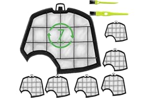 YUKOVEP 7 Pezzi Filtro Motore di ricambio per Folletto VK140 VK150 FP140 FP150 ProtezioneMotore per Folletto VK140 VK150 （7 Pezzi Filtro +2 Spazzole Pulite） (140/150 serie)