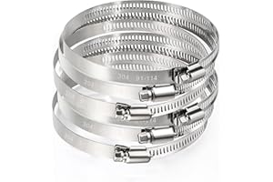 MIAHART 4 pulgadas de acero inoxidable 304 de la manguera abrazadera ajustable abrazadera de tubo 6-pieza de apriete maquinaria agrícola engranaje de tornillo ajustable 91mm-114mm