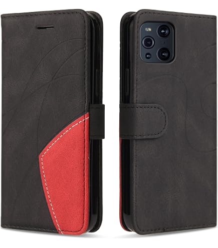 ESTH® Custodia per Oppo Find X3 Pro/Find X3 con 2 Pezzi Pellicola Protettiva, 360° Rotante Staffa [Compatibile con Supporto Magnetico per Auto], Cover Paraurti PC+TPU, Nero