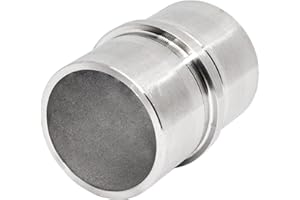 PRIOstahl 1 manchon de raccordement à emboîter - Manchon de raccordement pour garde-corps - Diamètre : 42,4 mm - Tube rond - Pour construction de balustrade, main courante, escalier, tubes - En acier