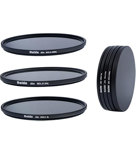 HAIDA Neutral Graufilter Set 67 Mm – ND8, ND64, ND1000 Inkl. Filtercontainer & Objektivdeckel