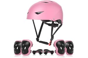 ‎VALUETALKS ValueTalks Kinder Skaterhelm mit Schützer Fahrrad Helme inliner Schutzausrüstung Kinder Protektoren Set für inliner Skateboard Fahrrad Rollschuhe 54-58cm Kopfumfang