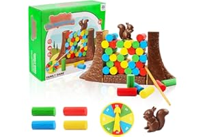 TIVUNORON Gioco Dello Scoiattolo a Pila, Gioco di Impilamento da Tavolo, Gioco Puzzle da Tavolo per Famiglie, Gioco di Equilibrio per Bambini, Regali di Giocattoli Impilabili per Bambini