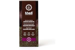 khadi CASTANO NOCCIOLA Tinta naturale per capelli - Tinta per capelli che dona un castano caldo e vellutato - 100% naturale e vegana - 100 g