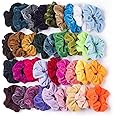 Capelli Scrunchies Velluto Elastico Fasce per Capelli Scrunchy Cravatte Capelli Corde Scrunchie per le Donne Ragazze (36Pcs)