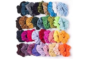 HCIMOOY Capelli Scrunchies Velluto Elastico Fasce per Capelli Scrunchy Cravatte Capelli Corde Scrunchie per le Donne Ragazze (36Pcs)