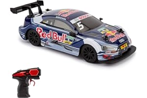 CMJ RC CARS Audi RS5 DTM, oficjalnie licencjonowany, zdalnie sterowany samochód w skali 1:24 2,4 GHz Red Bull (1:24 Audi DTM)