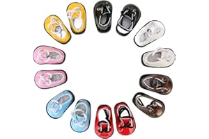 BAOFUYA 7 Pares de Zapatos de Muñeca para Niña, Zapatos de Muñeca de Vestir de Felpa con Rótula de Cuero Brillante Colorido para Muñecas de 20 Cm