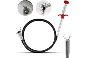 Regerly Pince à Griffes Flexible, 1 Pinces Ramasse-Déchets Extensible à Quatre Griffes Outil Ramassage Adaptée Au Travail dans des Espaces Confinés Cuisine Évier Salle De Bain