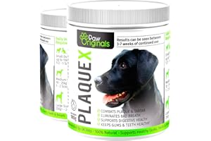 Paw Originals Plaque X 100% Natural Plaque Off & Tartar Remover For Dogs & Cats | Breath Freshener For Dogs, Cats & Pets | 180g | No Toothbrush & Supports Gum & Teeth Health