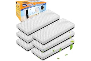 KEEPOW 6 Filtros Aspiradora para Cecotec Conga 1090, Recambios Compatibles para Conga 1790 Robot Aspirador, Filtros Hepa Aspiradora, Alta Eficacia Filtración, Incluye un Mini Cepillo