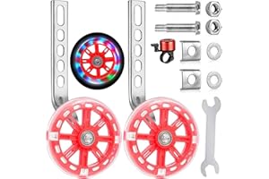 JIAHUADE Ruedines Entrenamiento,Ruedines Bicicleta Infantil Universal,Ruote Laterali Bicicletta,Bicicleta Estabilizador Ruedas,Ruedas de Entrenamiento de Bicicleta,Para 12 14 16 18 20 Pulgadas