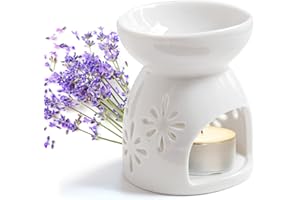 YHSKJCD Keramik Duftlampe Aromalampe mit Kerzenhalter, Aroma Lampe Teelicht öl Aromabrenner, Aroma Diffusor Räucher Zubehör für Duftöl für eine glückselige Atmosphäre(1er Set)