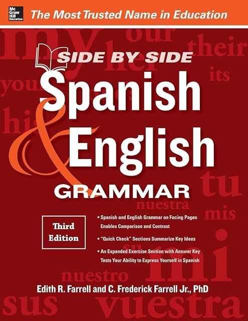 Portada de Side-By-Side Spanish and English Grammar, 3rd Edition