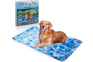 ALL FOR PAWS Chill Out Dog Cooling Mat Pet Cool Pad Gel Self-Cooling Bed For Indoor & Outdoor Use - Large - 90 cm x 60 cm