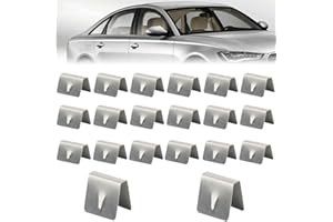 BYTLEOUTJ 20pcs Stainless Steel Wind Deflector Clips, Compatible with HEKO G3 Wind Rain Deflectors, Durable and Corrosion-Resistant Fitting Clips for Car Window Deflectors
