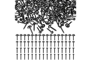 MOZEAT LENS 500 ojo pequeños de seguridad para ganchillo y muñecas, mini ojos de peluche 3-6 mm, negros para animales de ganchillo, agujas de fieltro