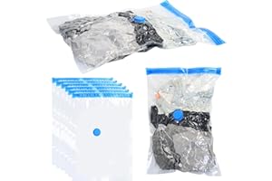 Tenbrachian 8 Stk Vakuumbeutel für Kleidung, 60 x 40 cm Kleine Reise Kompressionsbeutel, Vakuum Aufbewahrungsbeutel Kleidung, Vacuum Beutel, Vacuum Bags for Clothing Trave