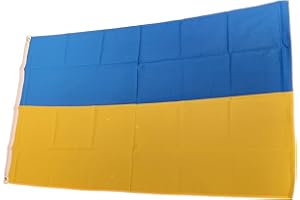 NWFlags Ukraine Flag 5ft x 3ft 75d Premium Polyester Suitable For Flagpoles | Strong Polyester 5x3 foot material Ukrainian flag with Eyelets