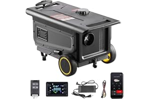 VEVOR Riscaldatore Diesel, Riscaldatore d'Aria Diesel Portatile All-in-One da 8 kW DC 12 V/24 V con Controllo Tramite App Bluetooth, Telecomando e Schermo LCD, Serbatoio del Carburante da 5 L