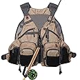 Kylebooker Fly Fishing Vest Anglers Mesh Adjustable Breathable for Men and Women